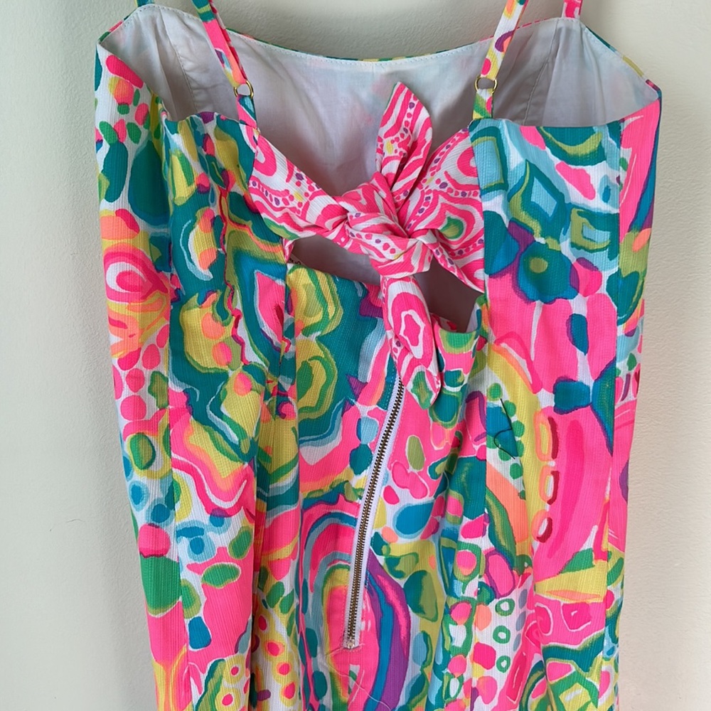 Lilly Pulitzer Shelli Stretch Shift Come Out Of Your Shell Tie-Back Dress - Picture 5 of 8
